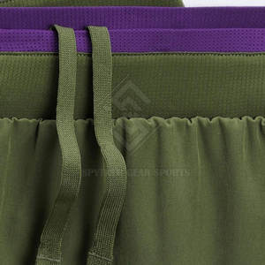 Quick Dry Breathable Eco-Friendly Solid Casual <b>Mid</b> Waist Men Double <b>Layer</b> Shorts Premium Quality - Product Image 5