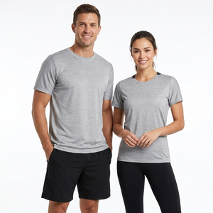 T-shirt de sport uni personnalisé en gros |   Chemise de sport décontractée légère en mélange de polyester - Product Image 1