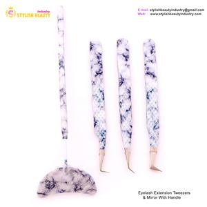 Pince à épiler à volume classique en acier inoxydable testée à la main avec type de beauté de conception pentile isolée - Product Image 5