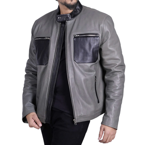 OEM Custom Manufacturer Men Genuine Leather <b>Jacket</b> for Men Classic Biker Outerwear <b>Slim</b> <b>Fit</b> Design Coated <b>jacket</b> for men - Product Image 3