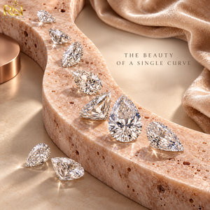 Diamant de laboratoire en forme de poire artistique de 12,00 carats, couleur DEF |   Pierre précieuse brillante allongée de qualité supérieure pour bijoux sur mesure - Product Image 2