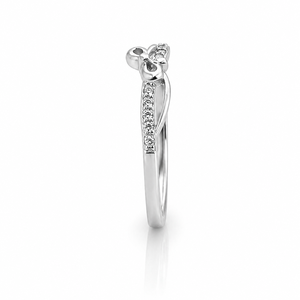 Anillo de Plata de Ley 925 con Lazo y Circonita Cúbica para Mujer, Minimalista, Elegante, Acabado Pulido, para Uso Diario, Bodas y Fiestas - Product Image 3