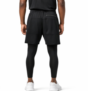 Custom Logo Athletic <b>Compression</b> Training <b>Shorts</b> <b>Men's</b> 2 in 1 <b>Compression</b> <b>Shorts</b> with Leggings Training <b>Shorts</b> For <b>Men</b> - Product Image 3