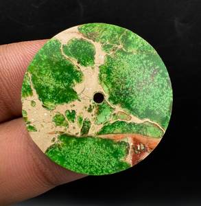 K Gems - Esfera de Reloj Personalizable de Jaspe Verde Sedimentario de 28.50mm, Grosor de 0.50mm, Orificio Central de 2mm, Accesorios Planos Sueltos para Relojes - Product Image 6
