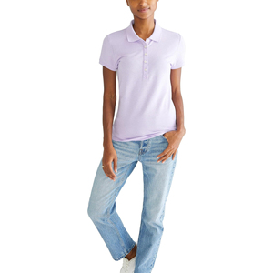 Polo Premium para Mujer, Manga Corta, Corte Regular, Estilo Casual con Cuello, Botones Decorativos, Prenda Moderna para el Verano - Product Image 1