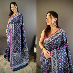 Vente en gros 100% pure soie Banglori Saree Designer moderne indien traditionnel tissé vêtements pour femmes de haute qualité indien - Product Image 1