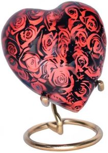 Urna Conmemorativa de Aluminio con Forma de Corazón para Cenizas, con Cierre Decorativo y Seguro - Product Image 6