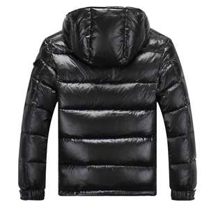 Blouson matelassé à capuche pour homme, en nylon, rembourré de coton, avec fermeture éclair, coupe-vent, respirant, 400g, décontracté, pour l'hiver - Product Image 4