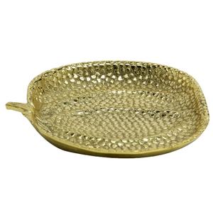 การออกแบบที่ไม่ซ้ํากันโต๊ะตกแต่งถาดอลูมิเนียม Leaf มาตรฐานบ้านหรูหราและโรงแรมตกแต่งโรงงานขายส่ง - Product Image 1