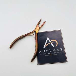 Pince à micro-anneaux pour extensions capillaires à trois trous, impression de logo personnalisée, en cuivre, pour ouverture et fermeture de micro-anneaux - Product Image 5