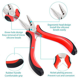 Pince multifonction professionnelle en acier inoxydable réutilisable pour extensions de cheveux – Installation durable pour salons de beauté - Product Image 2