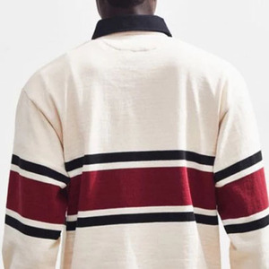 T-shirt en coton pour homme, col rond, décontracté, rayé, écologique, 240g, toile, manches courtes, logo personnalisé, OEM, ODM, vente en gros, premium - Product Image 3