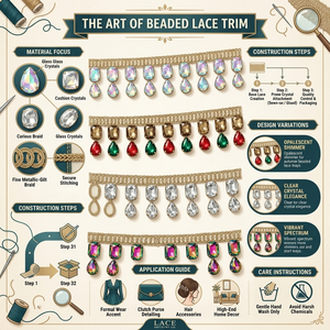Beaded Embroidered <b>Laces</b> Sequins Trim Bridal Garment Trimmings Manufacturer Direct Premium Craft Fabric <b>Applique</b> Supplies - Product Image 6