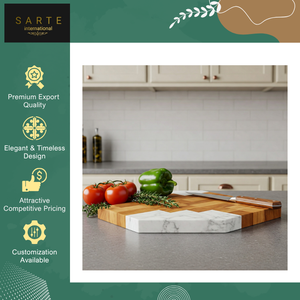 Tabla de Quesos de Madera y Mármol de Lujo Moderna, Ecológica y de Alta Calidad, Tabla para Cortar Charcutería para Uso en la Cocina - Product Image 5
