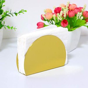 Hot Selling Metal Napkin Holder Wholesale Stainless Steel Tissue Stand Clip Hotels Western Restaurants Square Seat Countertop - Product Image 1