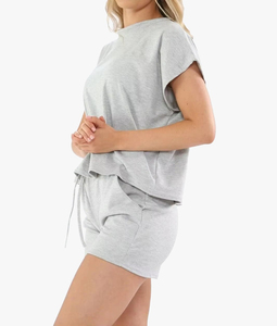 Conjuntos de 2 Piezas para Mujer, Transpirables, con Logotipo Personalizado OEM, Camisetas Casuales y Pantalones Cortos - Product Image 2