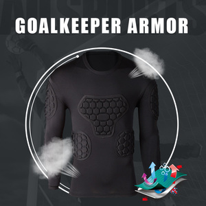Pantalones de Portero de Fútbol Acolchados para Hombre con Logotipo Personalizado, Compresión Ajustada con Protección Hexagonal para Fútbol y Baloncesto - Product Image 2