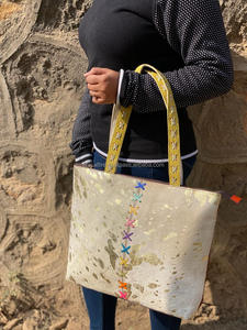 กระเป๋าสะพายผู้หญิงหนังวัวพิมพ์ลายเมทัลลิคใหม่กระเป๋าสะพายไหล่ผู้หญิงสไตล์วินเทจจุของได้เยอะ - Product Image 2