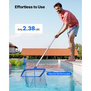 Asta Telescopica Professionale da 3,4 m (15 piedi) per Pulizia Piscine con 2 Prolunghe Regolabili - Product Image 6