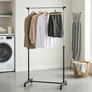 Vente en gros bricolage rangement à domicile chambre à coucher en métal vêtements suspendus support moderne extensible Taiwan meubles de maison fabricant vente - Product Image 1