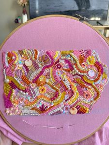Handmade Embroidery Beaded Coin Pouch Colorful Artisan Beadwork Zipper <b>Wallet</b> for <b>Women</b> Luxury Hand Embroidered Beaded Coin Pouc - Product Image 4