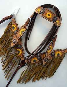 ROYAL INTERNATIONAL - Juego de Arreos para Caballo Occidental Duradero, Collar de Cabeza, Collar de Pecho, Cuero Vacuno, Arreos Ecuestres - Product Image 2