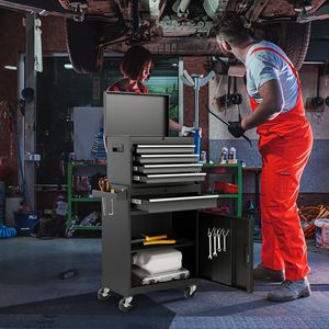 2-in-1 <b>Rolling</b> <b>Tool</b> Chest with 5 Lockable Sliding Drawers Product Category <b>Tool</b> Cabinets - Product Image 3