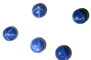 Zafiro Azul Estrella Redondo de 11x11 mm, 7 Quilates, Creado en Laboratorio, Cabujón Pulido con Efecto de Estrella de 6 Puntas, 4-5 mm de Altura, para Joyería - Product Image 5