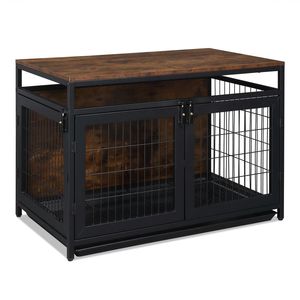 Gabbia per Cani Super Resistente da 37,4 Pollici con Tre Porte e Tre Serrature, Anti-Morso, per Cani Piccoli/Medi, Cucce e Mobili per Animali Domestici - Product Image 1