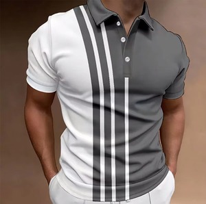 Chemises polo pour hommes grandes tailles, polos unis pour le golf, impression de logo personnalisé, polos en coton pour hommes grandes tailles - Product Image 4
