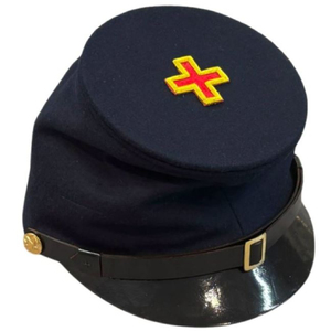 Navy Blue Wool Kepi Cap Civil W ar Style Forage <b>Hat</b> Embroidered Cross Badge American Reproduction 6th Corps McDowell Caps - Product Image 3