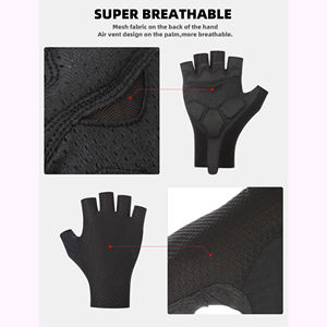 Guantes de Ciclismo de Malla Refrigerante, Dedos Cortos, Acolchados, Antideslizantes, para Bicicleta de Montaña, Alta Elasticidad, Absorción de Humedad - Product Image 2