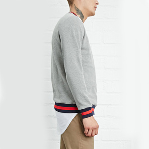Sweat-shirt élégant pour homme, effet délavé et déchiré, avec patchs, impression par transfert thermique, coupe ample et zippée - Product Image 4