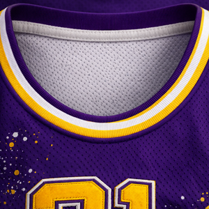 Camiseta de Baloncesto Personalizada, 100% Poliéster, Secado Rápido, Transpirable, Bordada, Tallas Grandes, Corte Atlético, Fabricante de Marca Privada para Equipos - Product Image 4