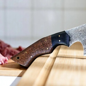 Cuchillo de Cocina A&M Enterprises, Hecho a Mano, de Acero de Damasco, con Punta de Gota, Mango de Madera, Personalizable OEM, Cuchillos Profesionales - Product Image 2