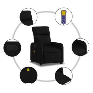 Fauteuil de massage inclinable noir - Product Image 6