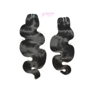 Extensiones de Cabello Humano Remy Indio de Onda Corporal de la Mejor Calidad, Corte Recto, Densas en las Puntas, Doble Trama a Máquina para un Acabado Impecable en Salón - Product Image 2