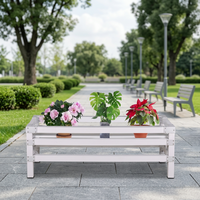 Jardinière Moderne en Plastique Galvanisé Effet Bois, Bac de Jardin Étanche, Écologique et Durable pour la Décoration Intérieure et Extérieure