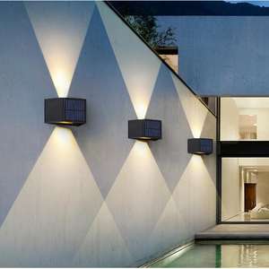 Lampes solaires murales lumineuses, étanches, alimentées par l'énergie solaire, pour la sécurité extérieure, patio, jardin, allée, marches - Product Image 4