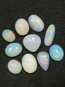 พลอยโอปอลเอธิโอเปียธรรมชาติสำหรับแหวนแต่งงาน หลายสี รูปไข่และรูปลูกแพร์ B U GEMS 2-7 กะรัต ราคาดีที่สุด - Product Image 2