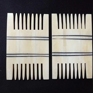 Peine para el cabello de hueso animal con mango de madera grabado con láser, nuevo diseño, peine de moda para salón, para hombres y mujeres, artesanía vikinga natural - Product Image 3
