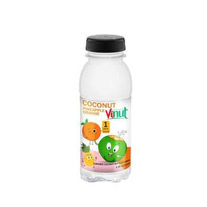Bouteille en plastique de 251ml d'eau de coco avec ananas et orange Fabrication de boissons OEM Jus de fruits tropicaux faible en gras - Product Image 1