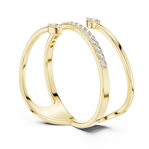 Anillo de Oro Sólido de 14k con Diamantes de Corte Brillante Redondo para Mujer, Anillo de Compromiso Clásico de Diseño Minimalista para Regalo - Product Image 4