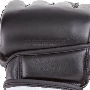 Equipo profesional de MMA Marrón Cuero híbrido PU Perforación Lucha Guantes de MMA Logotipo impreso XXL - Product Image 3