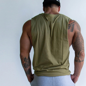 Oem Service Latest Design Oversize Casual Knitted 100% Cotton Eco-friendly Plus Size Men Tank Top Low Price - Product Image 4