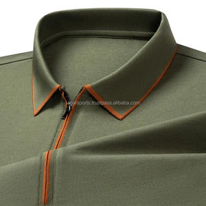 Men's Silk Zipper Polo <b>Shirt</b> Short Sleeve Mulberry T-<b>Shirt</b> Metal Zipper, Stand Collar Luxury Casual <b>Summer</b> Top Cotton&<b>Linen</b> Tee - Product Image 4