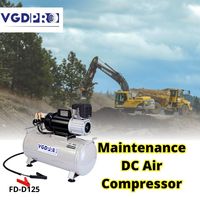 Compresseur d'air professionnel de petite taille, puissant et robuste, résistant aux intempéries, 24 V CC, sans huile, avec réservoir de 25 litres