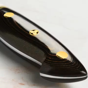 Couteau de chef en acier haute teneur en carbone personnalisé, manche en bois, couverts de cuisine professionnels, marque privée, fabricant OEM en gros - Product Image 5
