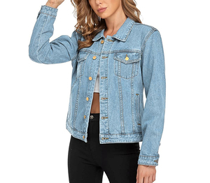 Nueva Colección de Otoño, Chaqueta Vaquera Transpirable para Mujer, Diseño Personalizado con Parches en las Mangas, Colección de Invierno - Product Image 4