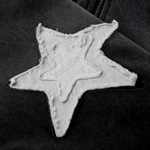 Sweat à capuche zippé pour homme, style vintage, avec broderie personnalisée, manches amovibles, nouveau style. - Product Image 5